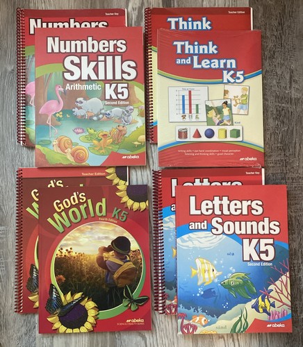 Abeka K5 Letters & Sounds, Number Skills, God's World, Think & Learn ...