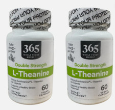2x 365 by Whole Foods Market, L Theanine Double Strength 200mg, 60 Count