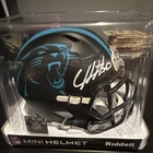 Chuba Hubbard Carolina Panthers Signed Mini Helmet Beckett BAS Auth