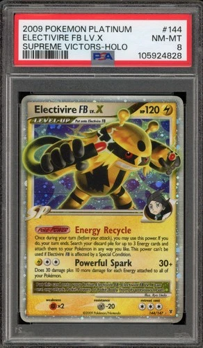 Pokemon Electivire FB Lv.X Supreme Victors Holo Ultra Rare #144 PSA 8