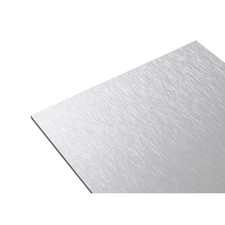 24 In. X 24 In. X 1/8 In. Thick Aluminum Composite ACM Brushed Silver Sheet