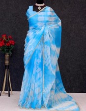 Organza saree / Indian saree / Festive Saree / Indian Wedding Guest Outfit