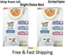 Purina Fancy Feast Broths Kitten Food, Wet Cat Food, Seafood Collection, 24 Pack