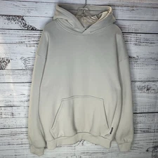 Comfrt Standard Pullover Hoodie Sweatshirt Fog Cream Beige Adult Size Large