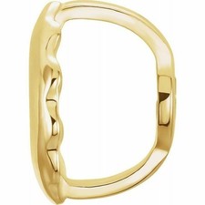 10K Yellow Gold Threaded Earring Back With 6.4mm Pad