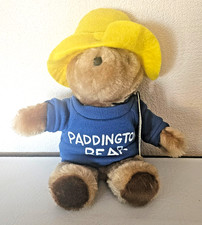 Paddington Bear Stuffed Plush Blue T-shirt Hat 1981 Eden Toys Vintage