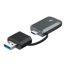 USB Wi-Fi 7 Adapter for Desktop PC, Dual-Band USB-C  A 3.0, Plug  Play, WPA3,