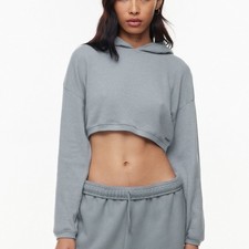 Aritzia TNA Waffle Remix Hoodie Slate Blue XS