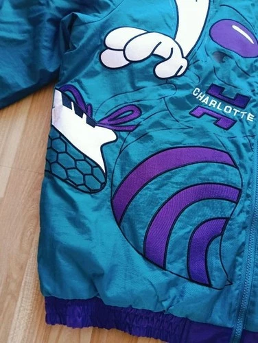 Starter Charlotte Hornets Nylon Jacket 2XL NBA New Unused image 6