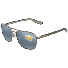 Costa Del Mar Wader Grey Silver Mirror Polarized Polycarbonate Navigator Men's