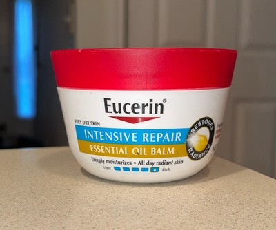 Eucerin Intensive Repair ESSENTIAL OIL BALM 7oz Very Dry Skin Factory Sealed