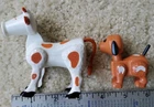Vintage Fisher Price Little People Whitw Cow And Brown Dog