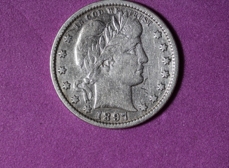 Estate Find 1897- Barber Quarter!! #P33352