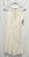 O’Neil Women’s 2XL off white Soft Free Flowing SunDress Adjustable Tie Straps