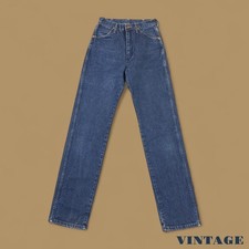 Vintage Wrangler USA Made Straight Leg Boyfriend/Mom Jeans Dark Blue W26 L34