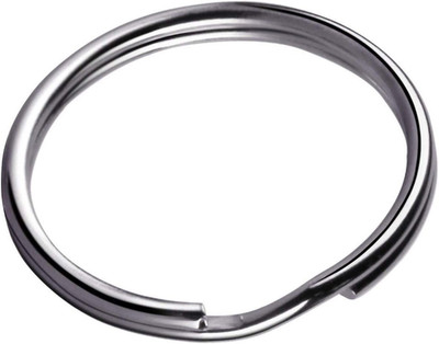 100-Pack Split Key Rings (1.2 Inch/30mm) - Silver Nickel Metal Keychain Rings fo