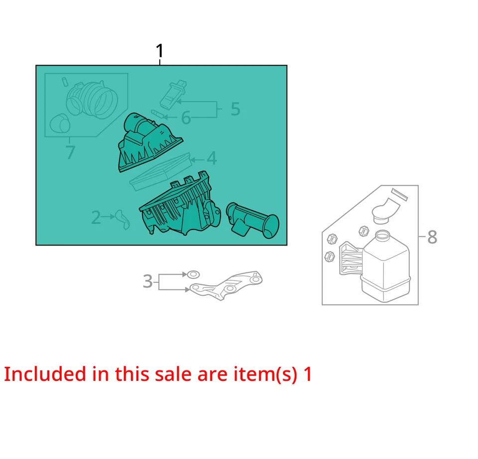 Ford Fusion 2008 Air Cleaner/Box 6E5Z9600EA 5035 — 第 3/4 张图片
