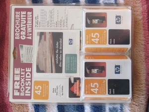 hp inkjet cartridge 45 black genuine