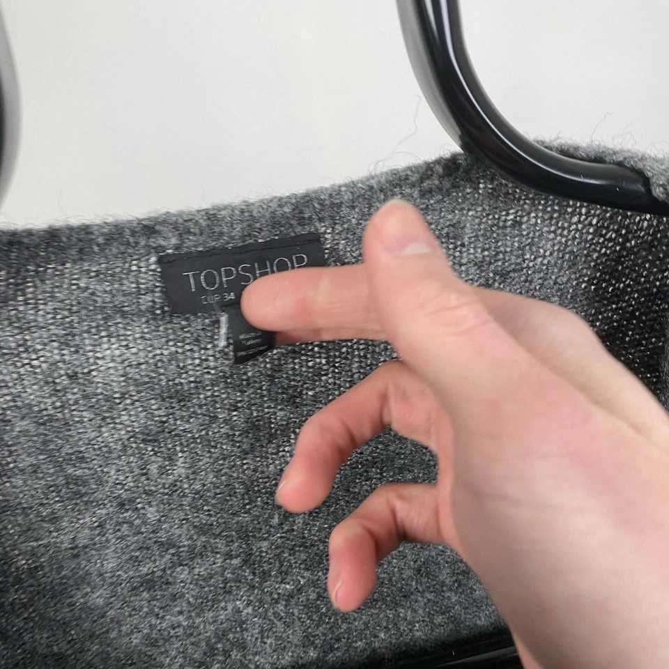 Cárdigan abierto talla 6 Topshop gris Foto 3 de 4