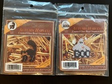 Mill Hill Autumn Harvest Counted Glass Bead Ornament Pin Kits- Ghost, Black Cat