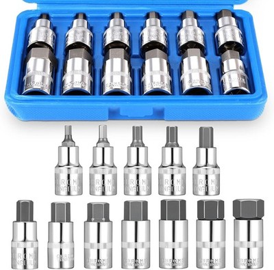 Hexagon Socket Set 12 Stück 5-22 mm CR-V 1 2 Zoll