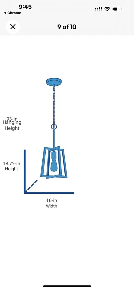 "Nuevo 16""W Iluminación de progreso Forrester Madera de teca Níquel satinado Linterna Colgante Luz" Foto 2 de 4