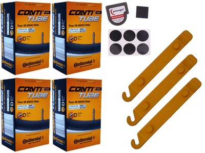 4x Fahrrad Schlauch 26 Zoll 48-559 Continental DV 40mm Dunlop Blitz Ventil + SET