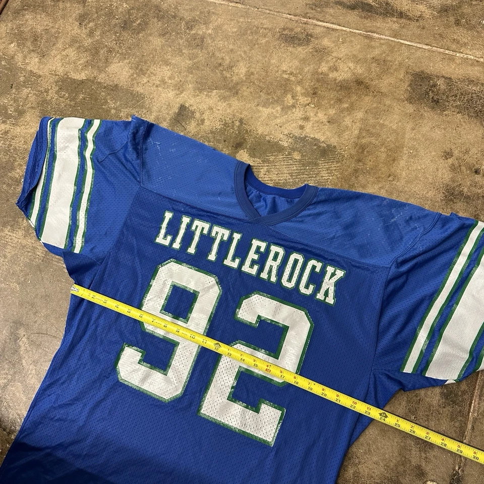 复古 70 年代 80 年代沙针织小石城麦格雷戈蓝色球衣 L 码 — 第 4/4 张图片