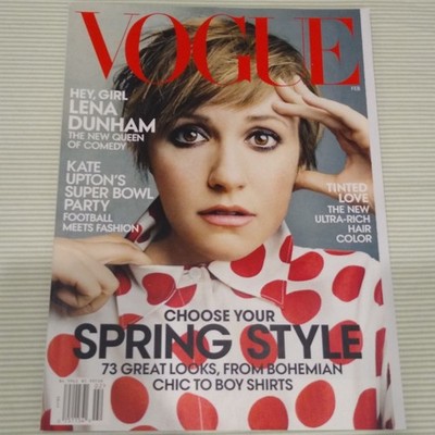 Lena Dunham Vogue Magazine Fashion Beauty Trends Style Make-Up Hairstyles 2014