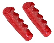 1 Pair! LOWRIDER Bicycle Metallic Sparkle Flakes Bike Grips 7/8" x 115mm Red.