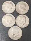 Lot Of 5 Bicentennial 1975-1976 Kennedy Half Dollar 50 Cent Pieces