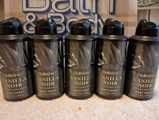QTY 5 - Bath  Body Works VANILLA NOIR Deodorizing Body Spray for Men 3.7OZ