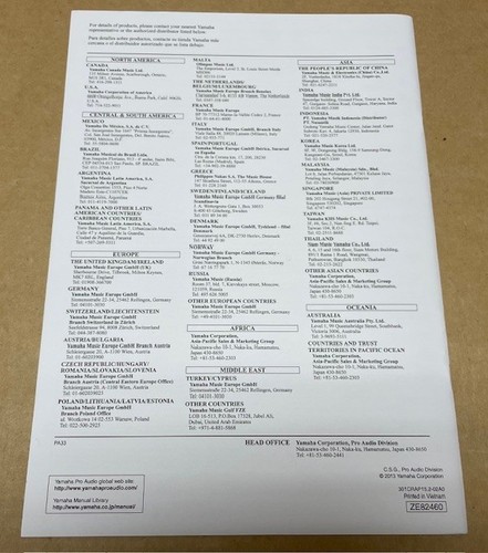 Console di mixaggio Yamaha MGP32X e MGP24X - manuale originale del proprietario - spagnolo/spagnolo - Foto 4 di 4