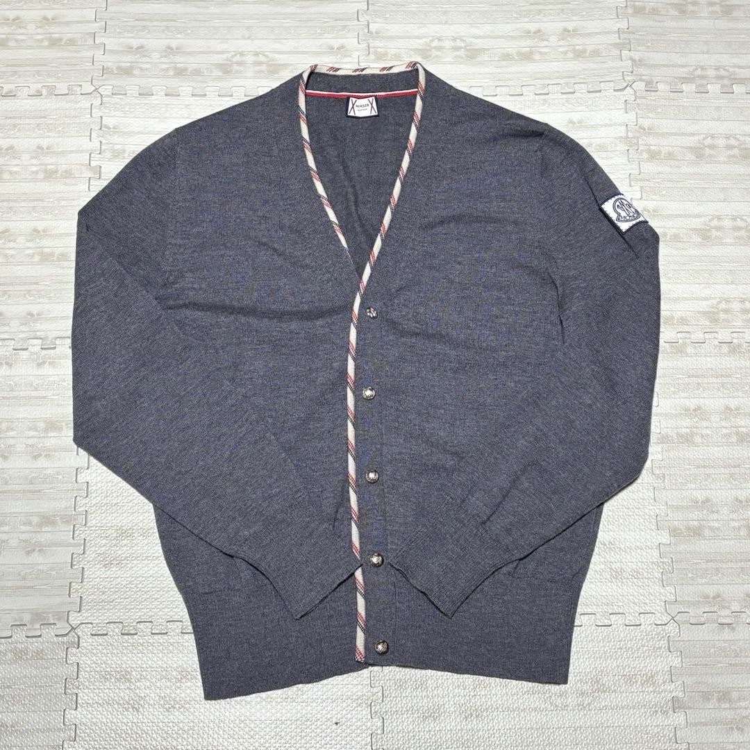 Moncler Gum Blue L Size Cardigan Knit Domestic Shipping