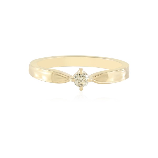 Schicker Schokoladen-Diamant-Goldring 0,09Ct- Echtschmuck-image