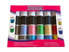 Allary All Purpose Sewing Thread Assorted, Set of 24 Spools, 200 Yards Per Spool