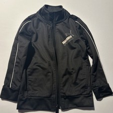 Boys Size 4 Puma Jacket Zip Up Black