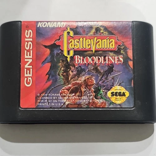 Castlevania Bloodlines Sega Genesis Video Game Rare Beautiful