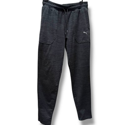 Puma Mens Dark Gray Heathered Jogger Sweatpants Size Medium