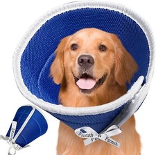 Fzonsh Extra Soft Dog Cone Alternative After Surgery Size XL Blue Lightweight