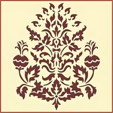 DAMASK 3 STENCIL - LARGE - The Artful Stencil