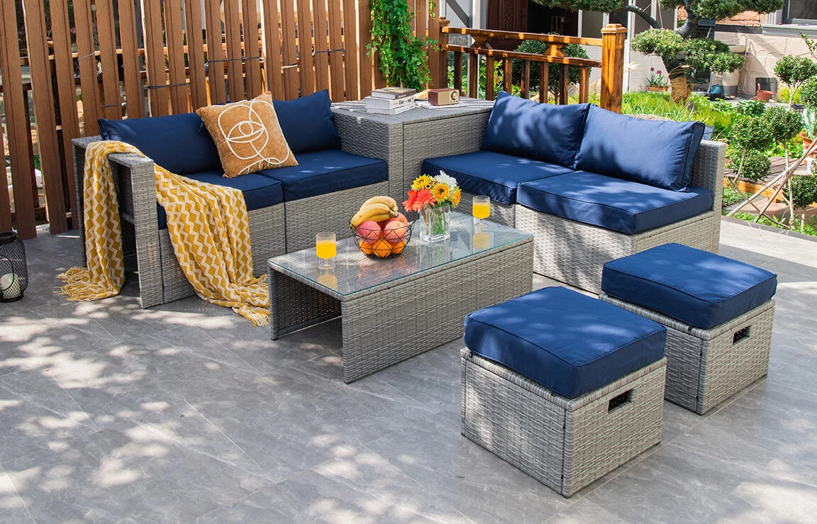 Ebay grey rattan garden furniture hot sale