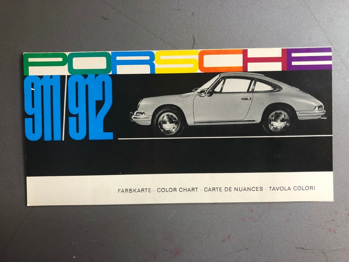 1966 Porsche FACTORY Issued Color Chart Folder / Brochure RARE