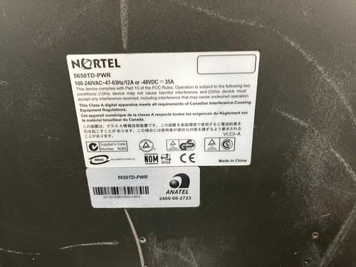 Avaya / Nortel 5650-TD-PWR 48-Port Ethernet Switch + 2 Power Supplies - Picture 2 of 2