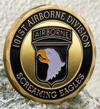 U.S. Army, 101st Airborne Division, Challenge Coin, Limited Edition, Gold Color.