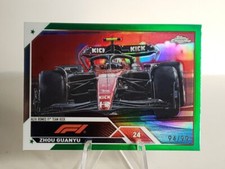 Zhou Guanyu Topps Chrome Formula 1 Green Refractors /99 F1