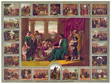 Decor Religious Poster. Graphic Art Design. Life of  christ Illustrated. 1169