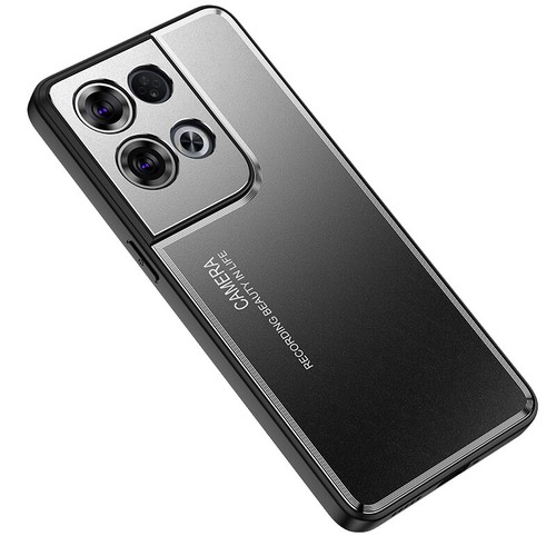 For OPPO RENO 8 /8 RPO, Luxury Metal Aluminum Armor Hybird Bumper Cover Case - Picture 2 of 14