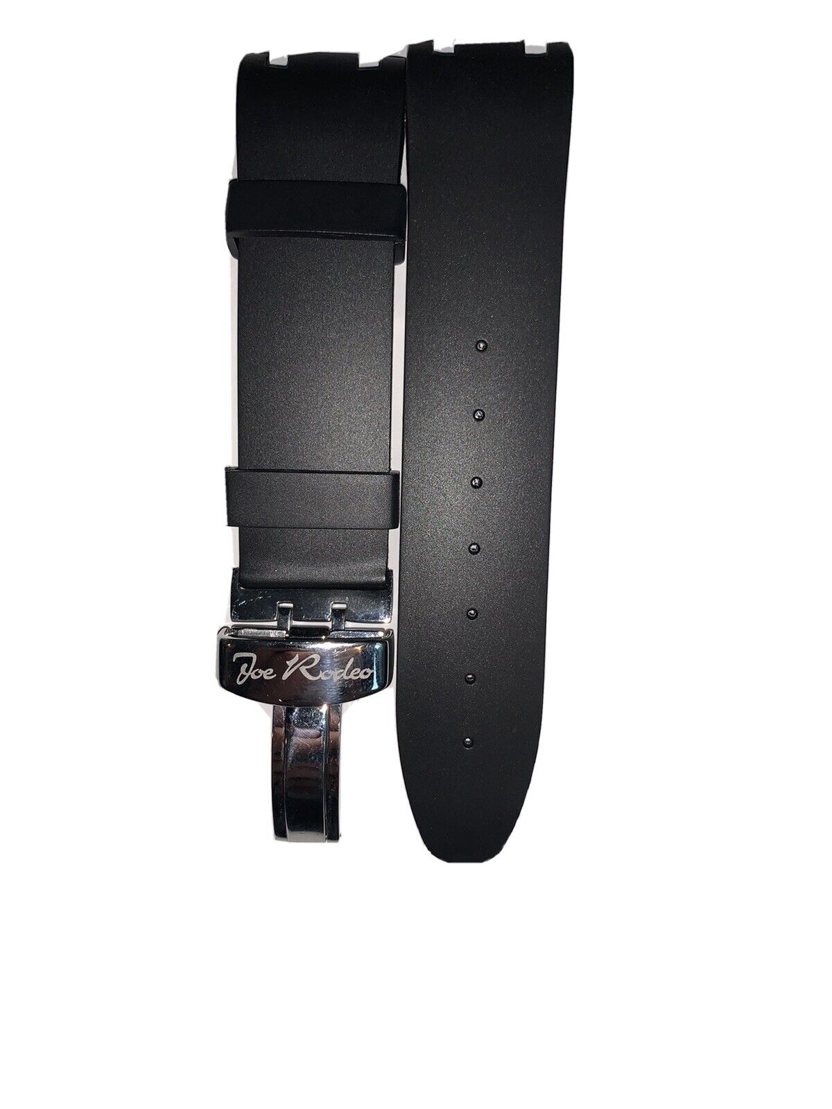 Joe Rodeo Master Black Rubber Band With Silver Buckle