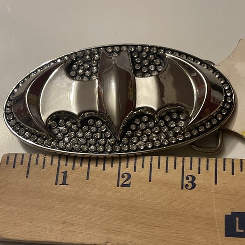 Batman Silver Belt Buckle: Licensed, Great Condition With Tag, - Picture 6 of 6
